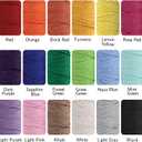 PHUNTTEK Macrame Cord 2mm x 590 Yards 18 Rolls Natural Cotton Cord 3 Stands Jute Twine String Soft Rope Assorted Colored Yarns for DIY Knitting Knotting Craft Macrame Project Supplies