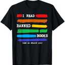 I Read Banned Books Colorful National Librarian Week Gift T-Shirt.XL