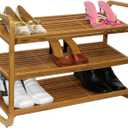 Oceanstar SR1231 3-Tier Bamboo Shoe Rack