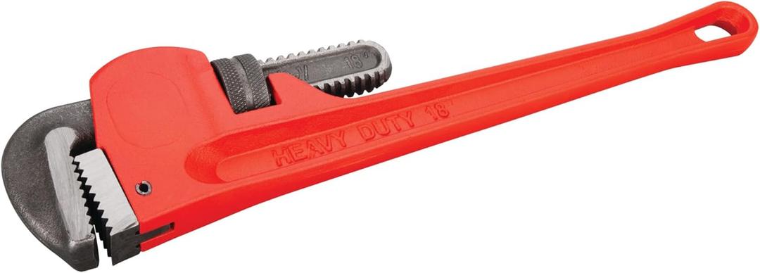 Performance Tool W1133-18B Heavy-Duty Adjustable Straight Pipe Wrench, 18-inch