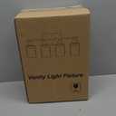 4-Light Bathroom Light Fixtures, Matte Black Modern Vanity Lights with Clear Glass Shades, Bathroom Wall Lamp for Mirror Living Room Cabinet Bedroom Porch