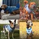 Reversible Dog Winter Coat, Waterproof Warm Fleece Sweater Windproof Lightweight Pet Snow Jacket for Medium Large Dogs with Double Ended Zipper, Cold Weather Dog Coat,Blue,M (M (Neck 15.716.5", Chest 24.425.2"))