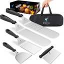 5-PCS Premium Griddle Accessories Kit, Ultimate Stainless Steel Flat Top Grill Accessories for Blackstone BBQ, Teppanyaki, Hibachi  Durable Griddle Spatula, Ideal for Outdoor & Camping