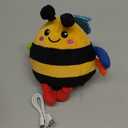 hahaland Tummy Time Bouncing Bee Toy for 6-12 Month, Musical Dancing Plush Bee Baby Toys 9 Month Old, Vibrating & Buzzing Bee Toy Gifts for 1 Year Old Boy & Girl