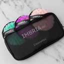 IMBRIA Reusable Makeup Remover Pads with Travel Pouch  3-Pack Microfiber Face Cleansing Rounds  Washable, Eco-Friendly, Soft Pads for Gentle Makeup Removal  Zero Waste Skincare for Women