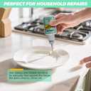 2 x Super CA Glue Liquid, Clear Quick Dry Cyanoacrylate Adhesive for Wood Plastic Leather Metal Pottery Glass Ceramic Shoe Sole Repair, Instant Strong Bond for Jewelry, Craft, 3D Models, Woodworking (25gx1)