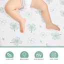 4 Pack Bassinet Sheets - 35"x20" Bedside Bassinet Sheets for Newton, Ezebaby, Angelbliss, AMKE(3 in 1) & Other Large Bedside Sleeper | Ultra Soft & Skin Friendly Bassinet Fitted Sheets for Boys Girls (Green)