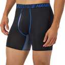 Hanes Men's Underwear Boxer Briefs Pack, 3-Pack, Total Support Pouch, Long or Short-Leg Boxer Briefs (Black, M)