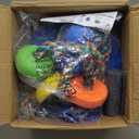 Tree Swing for Kids, Heavy Duty Single Disc Seat Climbing Rope Set with Hanging Strap and Platform Carabiners for Backyard Treehouse and Outdoor Playground Accessories (Orange)