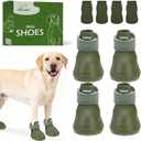 EXPAWLORER Dog Shoes for Hot Pavement Small Medium Large Dogs, Waterproof Non-Slip Dog Summer Booties with Socks, Easy On & Off Pet Boots & Paw Protectors, Easy-Clean for Beach Outdoor Rain (Green XL) (Size 9/XL (Paw Width:2.8in)