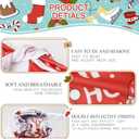 2 x Christmas Dog Bandanas,Reflective Dog Bandana for Night Safety,Adjustable Santa Claus Dog Scarf Triangle Boy and Girl Pet Scarves for Medium Dogs,Green,M