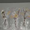 SanTiaoRen 3 Pieces Metal Flowers Wall Decor - Rustic Farmhouse Wall Arts,Boho Floral Minimalist Wall Decor for Living room Bathroom Bedroom Kitchen Office Garden Decorations