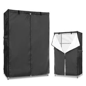 Dalema Wire Rack Covers,Heavy Duty 600D Dustproof Waterproof Storage Rack Covers for Metal Shelves,Storage Shelf Cover with Zipper for Wire Shlef,48''W x 19''D x 72''H,Black