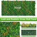 Artificial Grass Wall Panels, 60"x120"(50 SQFT) Boxwood Panels