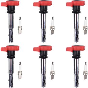 ApplianPar Ignition Coil and Spark Plug for Audi A3 A4 A5 A6 A7 A8 Quattro Allroad Q5 Q7 R8 S4 S5 S6 S8 SQ5 TT TTS VW Beetle Golf GTI Jetta Passat Rabbit Touareg 2.0 3.0 3.2 3.6 4.2 2.5