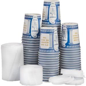 "It's a pleasure to serve you" 100pack cardboard drinking Greek party cups "It's a pleasure to serve you" 100pack cardboard drinking Greek party cups