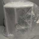 Ukonvi Paper Plate Dispenser, Paper Plate Holder for Kitchen Counter, Wood Rustic Silverware Utensil Caddy, Cutlery Flatware Organizer Box for Cups Spoons Forks Plates Napkins, Kitchen Accessories (White)