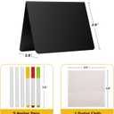 4 x 4" x 3" Mini Chalkboard Signs for Food, 28 Pack Mini Table Chalkboard Signs for Buffet, Reusable Drink and Food Signs for Buffet Display, Party and Bakery