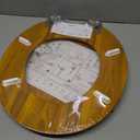 Angel Shield Wood Veneer Natural Toilet Seat with Quiet Close,Easy Clean,Quick-Release Hinges(Round,Oak)