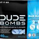 DUDE Bombs - Toilet Stank Eliminator Stocking Stuffers - 1 Pack, 40 Pods - Fresh Scent 2-in-1 Stank Eliminator + Toilet Bowl Freshener - Refreshing Blend of Lavender, Cedar, Lime, and Eucalyptus