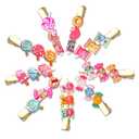 9 PCS Candy Hair Clips Novelty Colorful Lollipop Sweet Candy Bear Ice Cream Donut Hairpin Cute Fun Friendship Alligator Metal Clip Set for Birthday Halloween Holiday Party Hair Accessories Gift