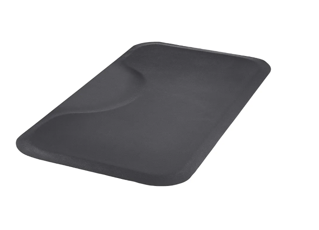 Amazon Basics Rectangular Anti-Fatigue Salon & Barber Shop Floor Mat, Non-Slip Standing Surface, 34t x 28inch, Black