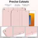Case for iPad mini 5th Generation 2019 / Mini 4th Generation 2015 with Pencil Holder, Auto Wake/Sleep, Ultra Slim Lightweight Trifold Smart Soft TPU Back Case for iPad mini 5/4, Pink