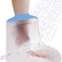 Foot Cast Shower Cover with Non-Slip Bottom, Cast Cover for Foot, Waterproof Cover for Shower After Surgery, Soft Comfortable Ankle Cast Cover for Showering, Reusable Cast Protector