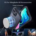 TOCOL Magnetic for iPhone 13 Case, Upgraded Full Camera Protection, Compatible with MagSafe, Drop Protection, Translucent Matte Back Bumper Phone Cover 6.1-Inch (Black)