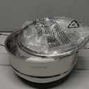 SUNHOUSE 5 Quart Stainless Steel Steamer Insert  Multi-Purpose Soup & Food Steamer with Stay-Cool Handles & Heavy-Duty Glass Lid  Fits Various Pot Sizes (8", 9", 9.5")