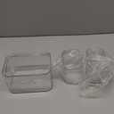 Clear Bathroom Organizer, 2-Size Essentials Set for Hail Accessories & Beauty Supplies, Cotton Swabs, Balls, Pads - Small Clear Plastic Canister Apothecary Jar Set, Vanity Makeup Storage Organizer (L+2S)