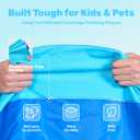 SLOOSH 72" Non-Slip Splash Pad Sprinkler - Outdoor Water Toys Play Mat for Toddlers Kids Dogs, Outside Thickened Sprinkler Pool Party Durable Backyard Fountain for Girls Boys Pets (72in, Blue)