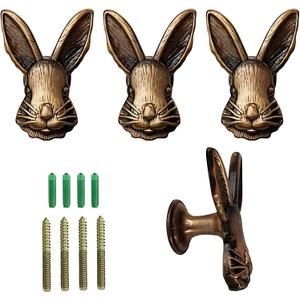 Coat Hooks, Animal Hook, Decorative Wall Hooks Rack Hangers for Hanging Hats Jacket Bags Closets Towels Keys Kitchen Wall Hangers, 4 Pieces