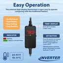 AquaMiracle Submersible Aquarium Heater with LED Digital Temp Display, 25W/50W/100W/200W/300W/500W Fish Tank Heater, Dry-Run & Over-Temp Protection for Freshwater Saltwater Aquariums