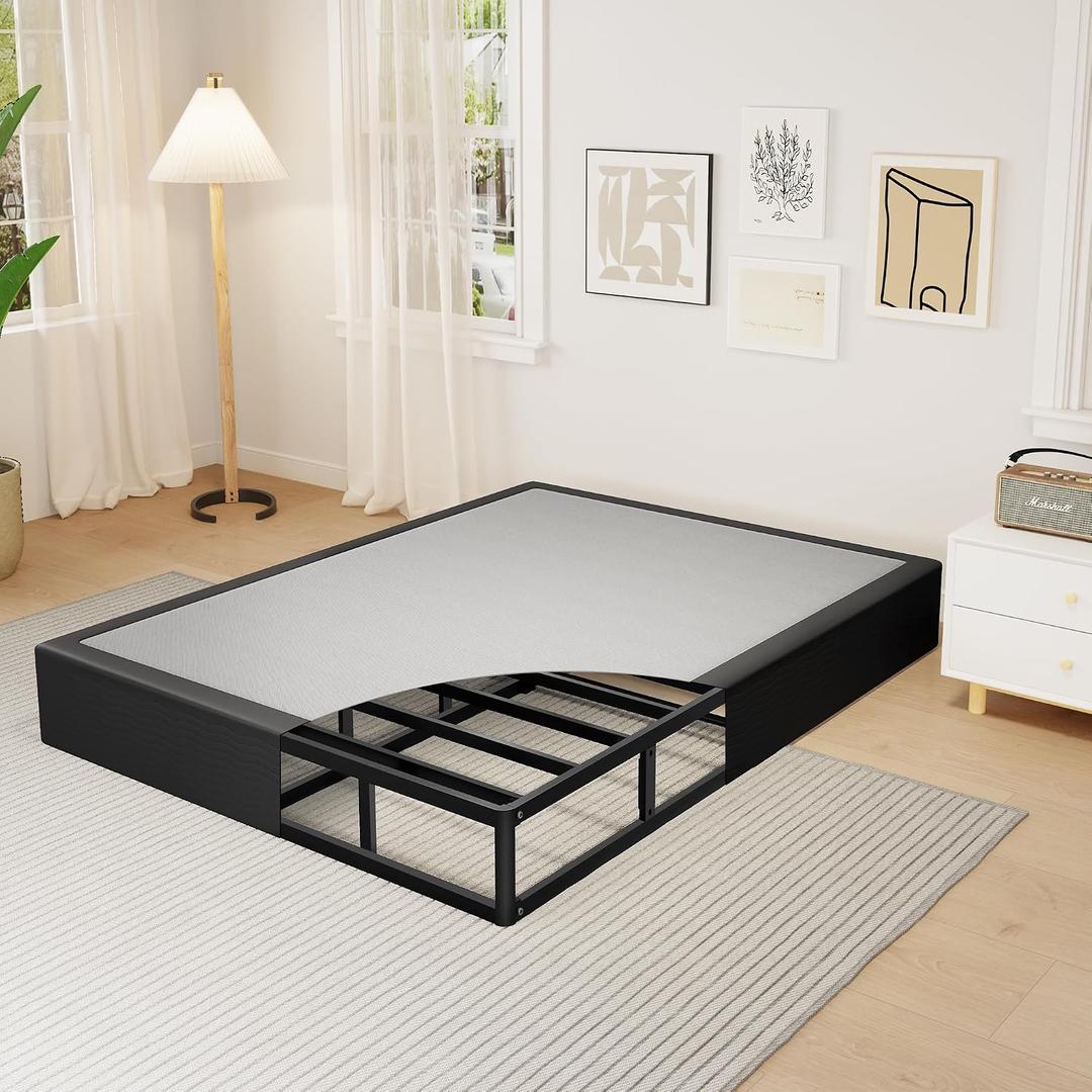 King Size 10 Inch Box Spring - Heavy Duty Metal Mattress Foundation (2500lbs Capacity), Noise-Free, Easy Assembly with Removable Fabric Cover