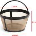 GOLDTONE Reusable 8-12 Cup Basket Coffee Filter fits Black and Decker Makers and Brewers, Replaces your Paper Coffee Filters, BPA-Free
