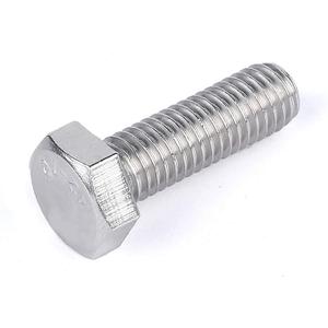 Lag Bolts 10pc M5 A2 304 Stainless Steel Metric Threaded DIN933 External Hex Hexagon Head Cap Screw Bolt Thread Tap Bolts (Color : 25mm, Size : M5)