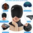 ComfiTECH Cold Cap and Neck Ice Pack Wrap Gel Combo, Care Package for Head and Cervical, Medium