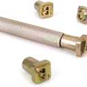 Yoption 27 Pieces Leathercarft Stamping Tool Set, 26 Letters Alphabet Stamps Steel Punch Tool 6mm+1 Stamping Handle for Leather Craft