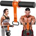 FitBeast Forearm Strengthener & Wrist Roller - Forearm Strength Trainer with Thickened Anti-Slip Grip Handles&Adjustable Strap, Perfect for Forearm Exercising, Boosting Grip Strength, Muscle Building (Orange)