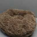 Dog Calming Beds for Small Medium Large Dogs - Round Donut Washable Puppy Dog Bed, Anti-Slip Faux Fur Fluffy Donut Cuddle Anxiety Cat Pet Bed(20'' Khaki