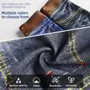 Meshal Men's Cotton Sexy Fake Jean Underwear Stretch 3D Denim Printed Personalized Boxer Briefs (XXXL)