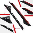Windshield A-Pillar Molding Trim Kit Left Driver Right Passenger Side Compatible for Ford Explorer 2011-2019 Replaces 926-450 926-451 4 Pcs