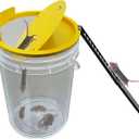 Bucket Lid Mouse Trap Metal 5 Gallon Bucket lid,Strong Metal Material That Cannot be Bitten, auto Reset, Repeat Catch, Indoor Outdoor, (1pack) (Black)