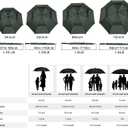 MRTLLOA Automatic Open Golf Umbrella, Extra-Large Oversized Double Canopy Vented Windproof Waterproof Stick Rain Golf Umbrellas for Men and Women (Black, 68 inch)