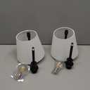 2 Pack Rechargeable Cordless Table Lamp, 5000mAh Battery Operated Lamps, Wireless 3-Level Dimmable Touch Lamp, Portable Night Bedside Brass Lamp, Desk Light for Patio Restaurant Dinnin (Black)