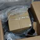 50,000 BTU Patio Heater - Propane Patio Heater with Sand Box, Double-Layer Stainless Steel Burner, Round Table Design Space Heater, Outdoor Heaters with Wheels for Garden and Patio, Brown