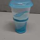 Cereal On The Go, Cup Container Breakfast Drink Milk Cups Portable Yogurt and Travel To-Go Food Containers Storage With Spoon(Blue)