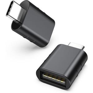 Syntech USB C to USB Adapter Pack of 2 USB C Male to USB3 Female Adapter Compatible with iPhone 17 Pro Max MacBook Pro Air 2024 iMac iPad Mini Pro, Other Type C or Thunderbolt 4/3 Devices, Space Black