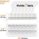 2 x 2 PCS Hat Organizer for Baseball Caps,Hat Stand, No Assembly, Clear Hat Holder for 14, Ideal for closet organization, Acrylic display rack suitable for bedroom, vanity, and wardrobe storage.